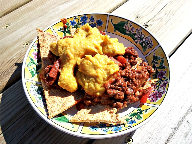 Chili, Chips and Cheeze (Paleo and Dairy-Free)