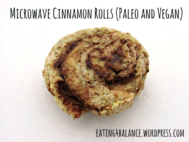Microwave Cinnamon Rolls (Paleo and Vegan)